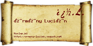 Örmény Lucián névjegykártya